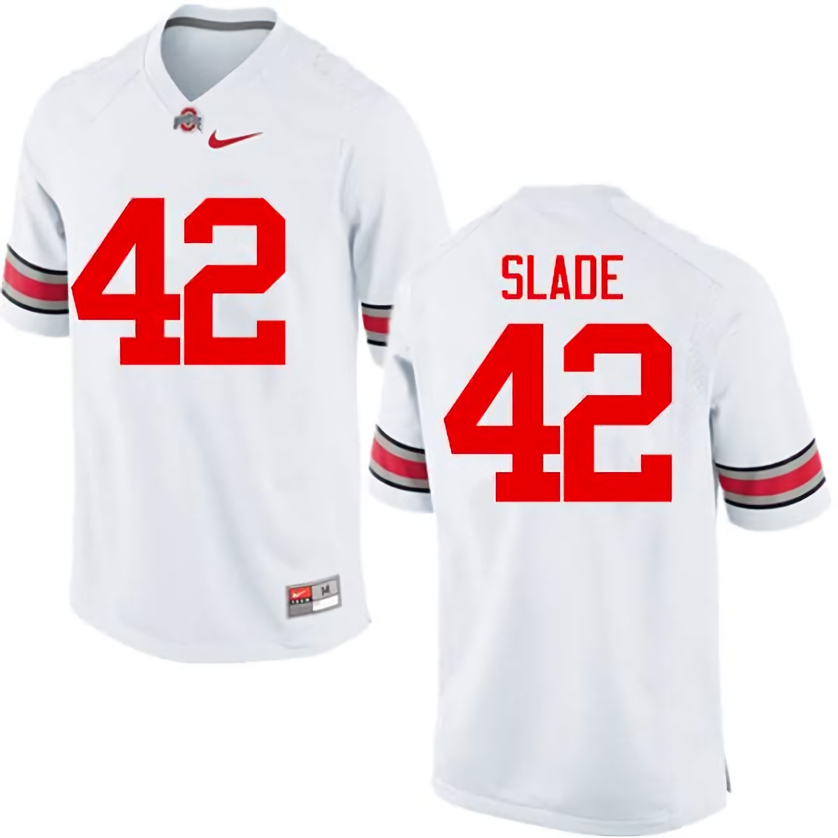 Darius Slade Ohio State Buckeyes Men's NCAA #42 Nike White College Stitched Football Jersey BTD2756JC